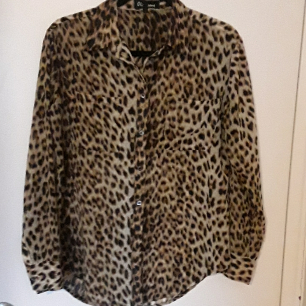 Leopard button down  shirt